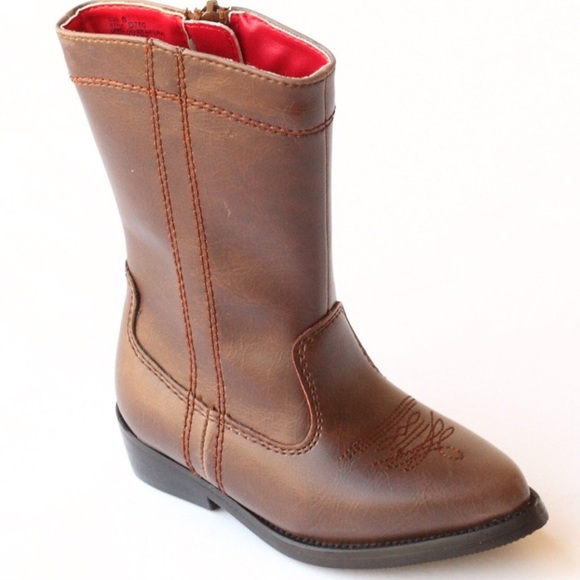 L’amour Western Brown Boots - Size 7 Toddler Girl - Picture 1 of 8